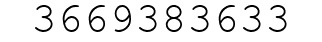 Number 3669383633.