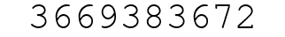 Number 3669383672.
