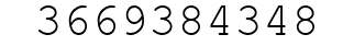Number 3669384348.