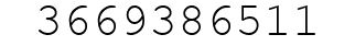 Number 3669386511.