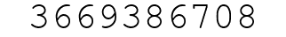 Number 3669386708.