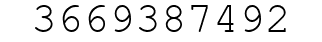 Number 3669387492.