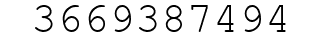 Number 3669387494.