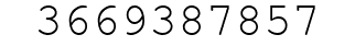 Number 3669387857.