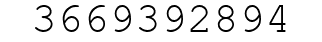 Number 3669392894.