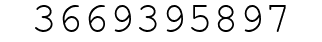 Number 3669395897.