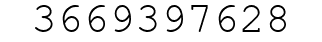 Number 3669397628.