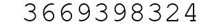 Number 3669398324.