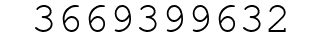Number 3669399632.