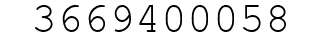 Number 3669400058.