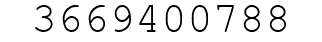 Number 3669400788.