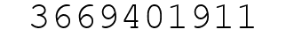 Number 3669401911.