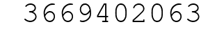 Number 3669402063.