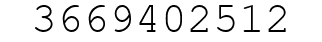 Number 3669402512.