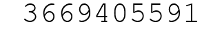 Number 3669405591.