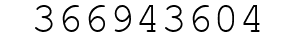 Number 366943604.
