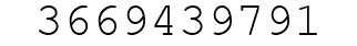 Number 3669439791.