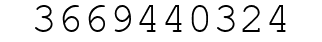 Number 3669440324.