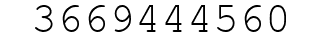 Number 3669444560.