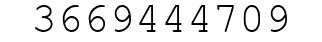 Number 3669444709.