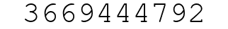 Number 3669444792.