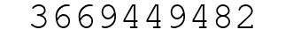 Number 3669449482.