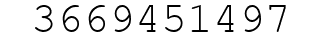 Number 3669451497.