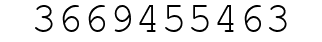 Number 3669455463.