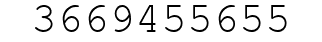 Number 3669455655.