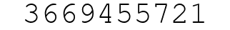 Number 3669455721.