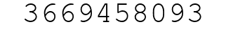 Number 3669458093.
