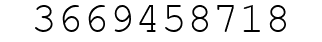 Number 3669458718.