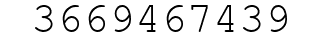 Number 3669467439.