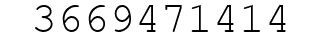 Number 3669471414.