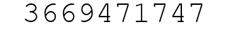 Number 3669471747.