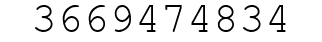 Number 3669474834.