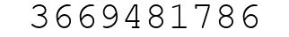 Number 3669481786.