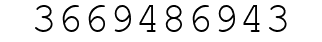 Number 3669486943.