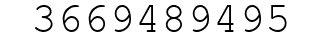 Number 3669489495.