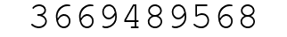 Number 3669489568.