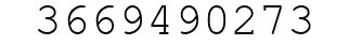 Number 3669490273.