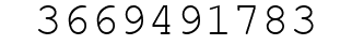 Number 3669491783.