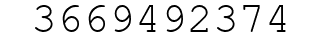 Number 3669492374.