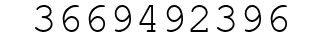 Number 3669492396.
