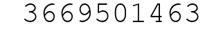 Number 3669501463.
