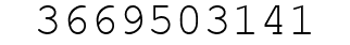 Number 3669503141.