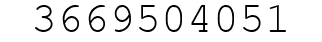 Number 3669504051.