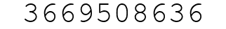 Number 3669508636.