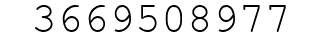 Number 3669508977.