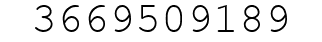 Number 3669509189.